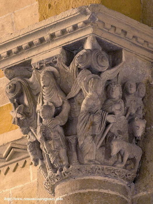 DETALLE DEL ÁNGEL ANUNCIANDO A LOS PASTORES